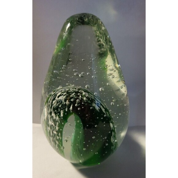 Beautiful Blown Glass Paperweight - Green - Picture 1 of 1